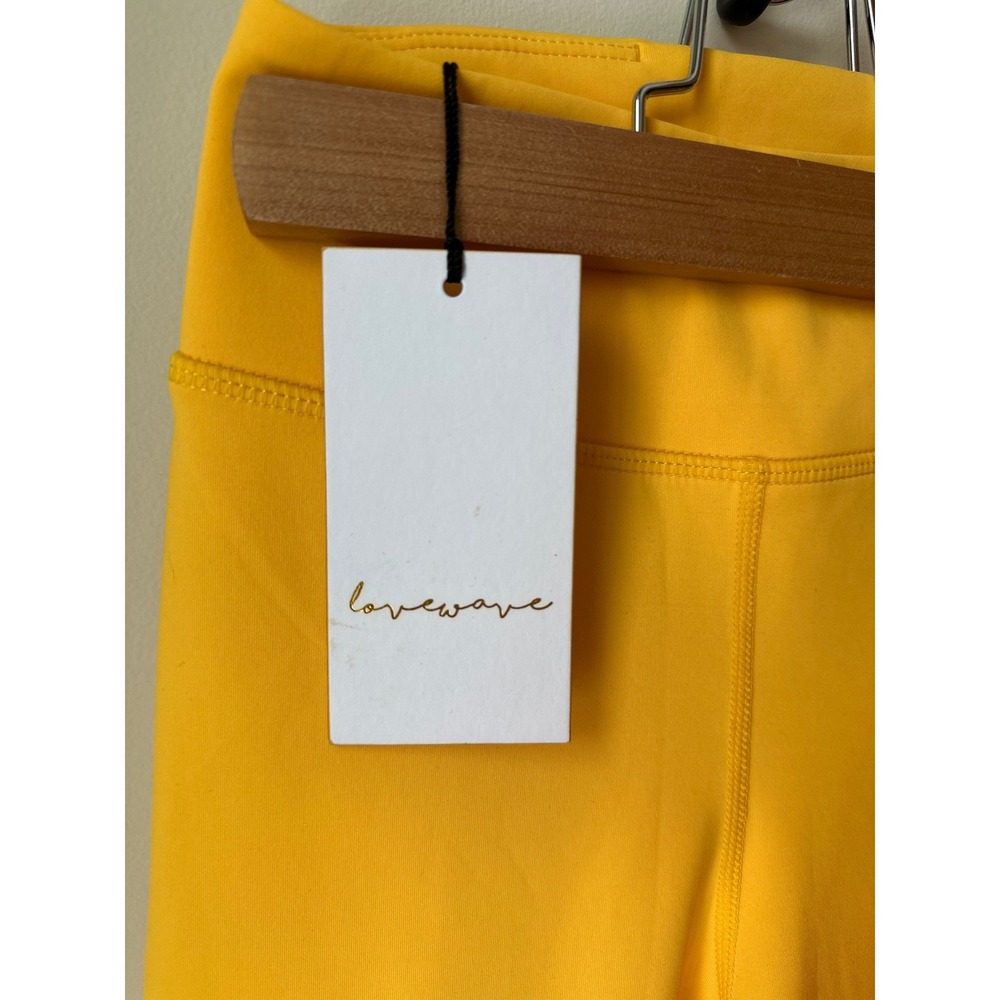 Lovewave Marigold Yellow Luka Activewear Set Strappy Sports Bra and Leggings NEW - Picture 6 of 8